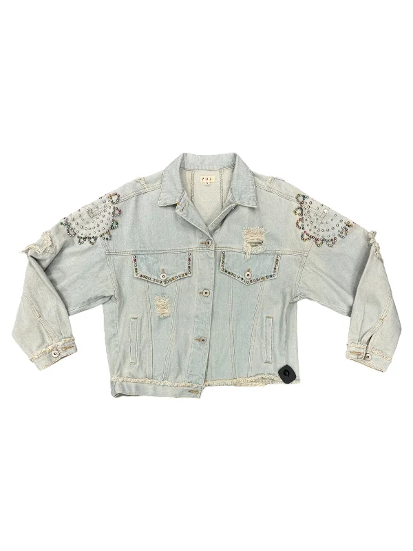Men's Coats with Removable LiningsBlue Denim Jacket Denim Pol, Size S