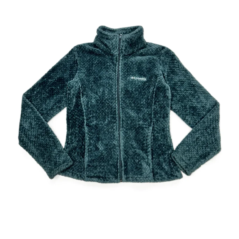 Men's Coats with Multi-Pocket DesignGreen Jacket Fleece By Columbia, Size: S