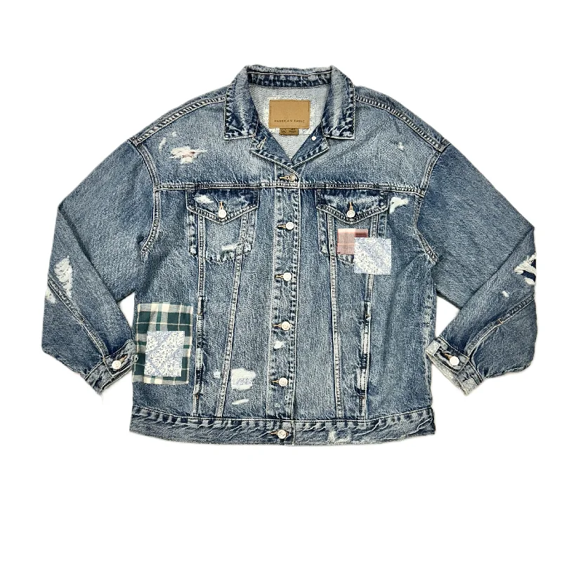 Men's Coats for WorkJacket Denim By American Eagle In Blue Denim, Size: L