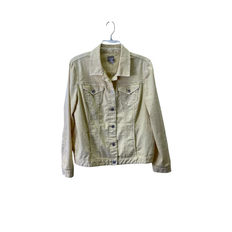 Men's Coats for SpringJacket Denim By Chicos In Yellow Denim, Size:M