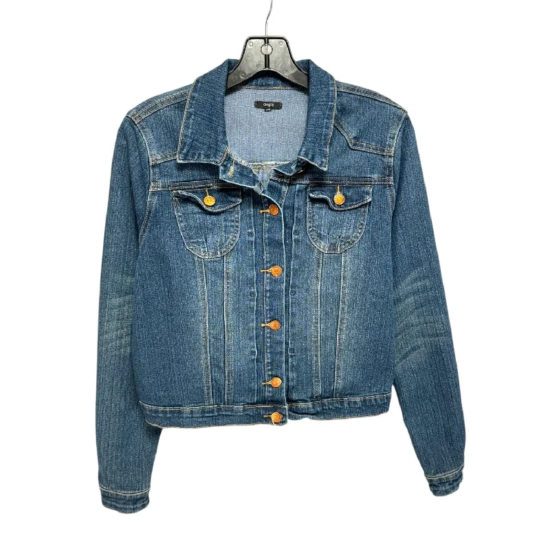 Men's Coats with Quick-Dry FabricJacket Denim By Chiqle In Blue Denim, Size: L