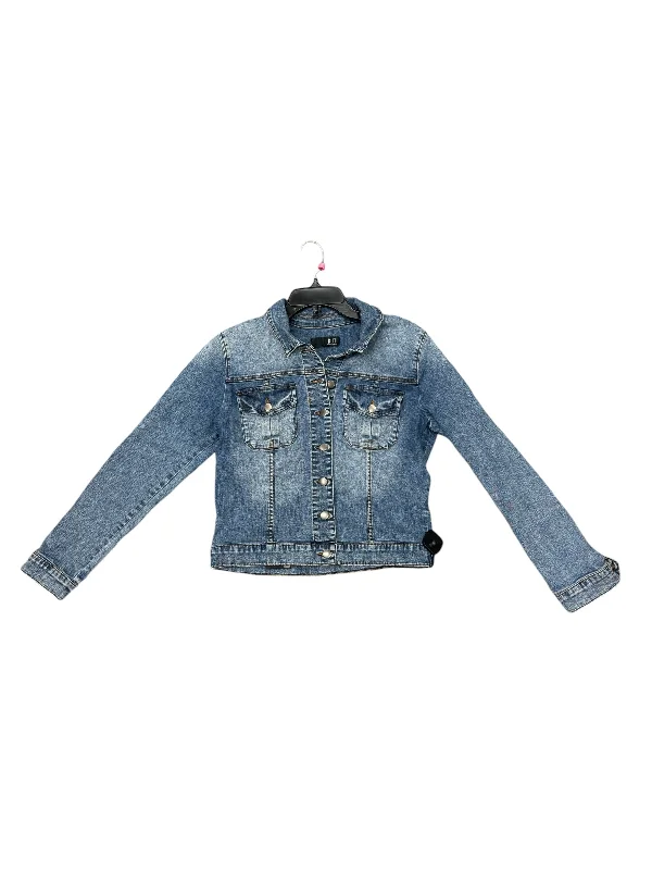 Men's Coats with ButtonsJacket Denim By Kut In Blue Denim, Size: L