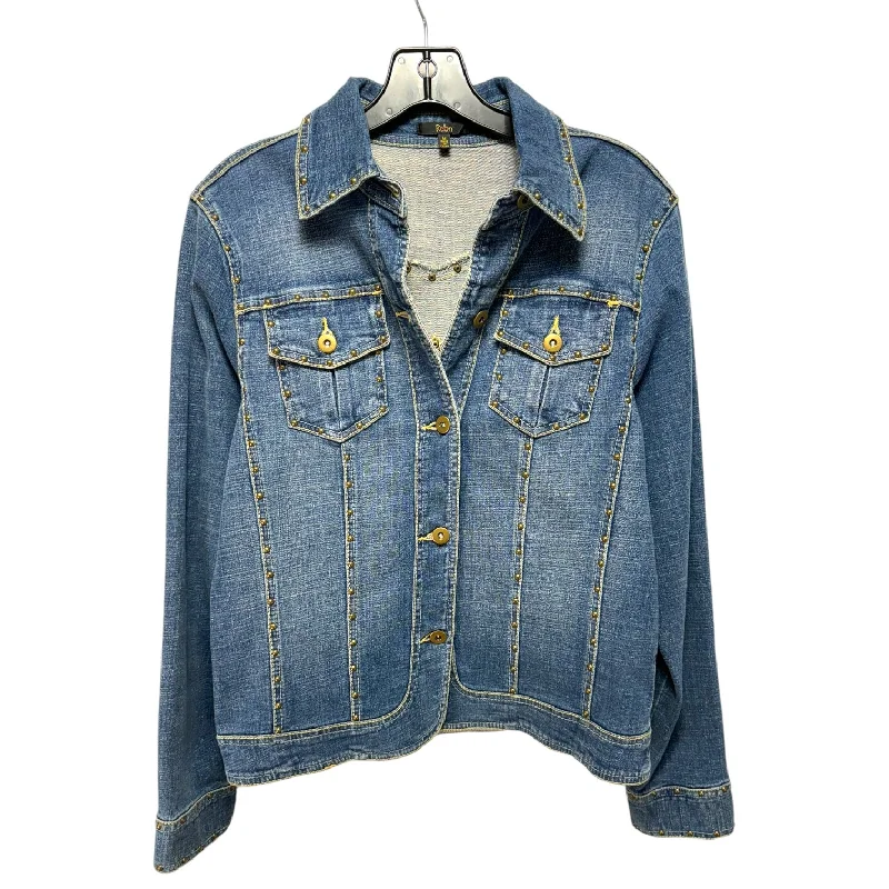 Men's Coats with Down InsulationJacket Denim By Reba In Blue Denim, Size: M