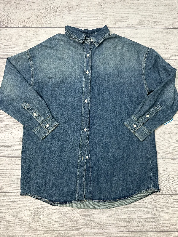 Weather-Resistant Men's CoatsJacket Denim By Zara In Denim, Size: L