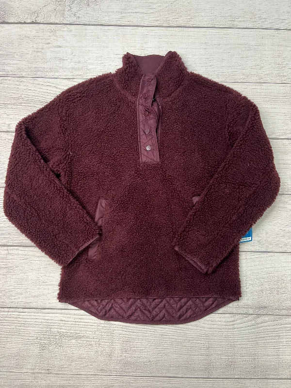 Men's Coats with Adjustable SleevesJacket Faux Fur & Sherpa By Athleta In Maroon, Size: S Men's Coats with Adjustable SleevesJacket Faux Fur & Sherpa By Athleta In Maroon, Size: S
