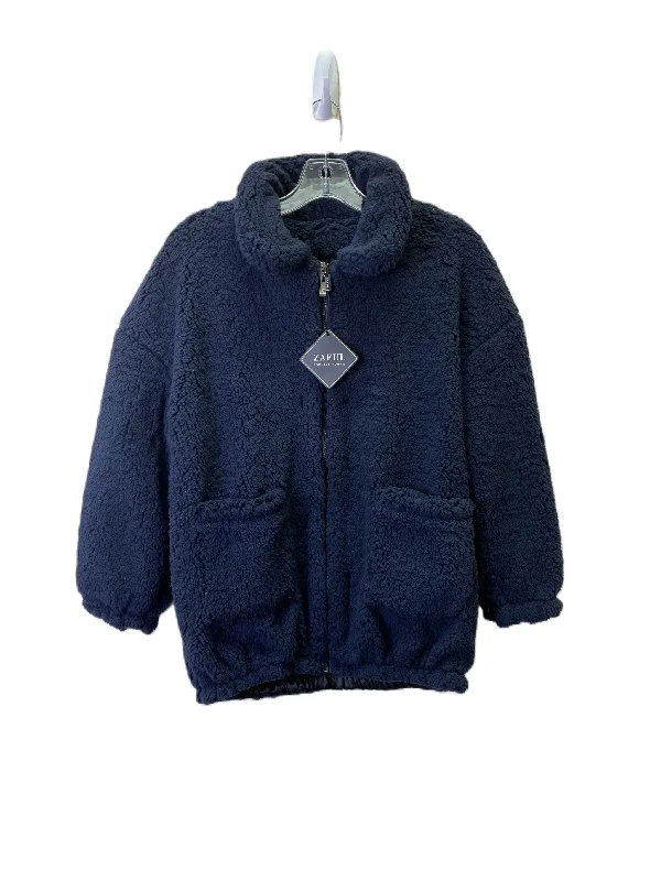 Men's Coats for Winter SportsJacket Faux Fur & Sherpa By fhillinuo In Blue, Size: S