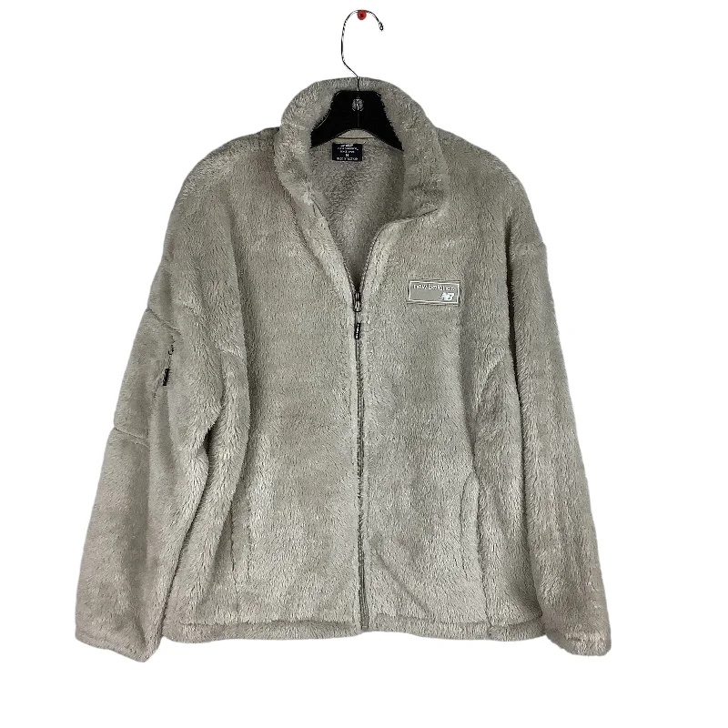 Men's Coats with Embroidered DetailsJacket Fleece By New Balance In Tan, Size: M