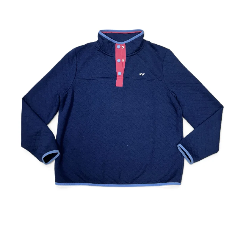 Unique Men's Flight JacketsJacket Fleece By Vineyard Vines In Blue & Pink, Size: L