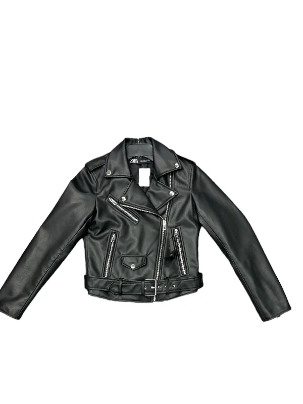 Fashionable Men's Denim JacketsJacket Leather By Zara In Black, Size: Xs