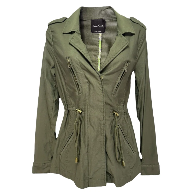 Men's Coats with Multi-Pocket DesignLaysha Cargo Jacket By Eden Society In Olive, Size: XS
