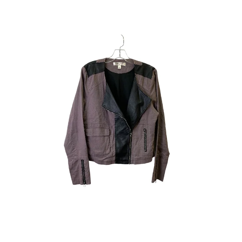 Affordable Men's Winter CoatsJacket Moto By Krazy Kat In Purple, Size:L