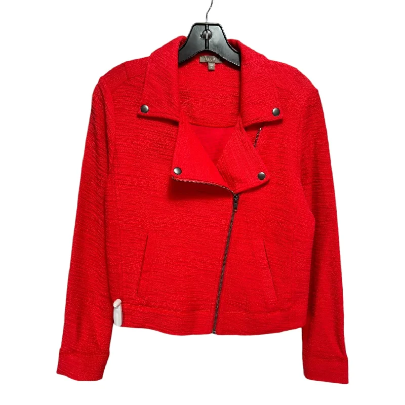 Men's Coats with Fur TrimJacket Moto By Lilla P In Red, Size: S