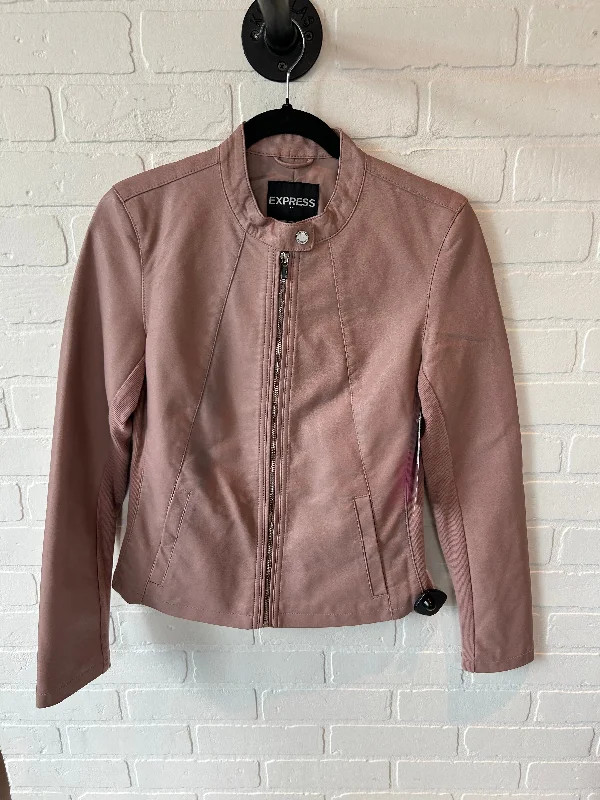 Men's Coats with Belted WaistsJacket Other By Express In Pink, Size: S