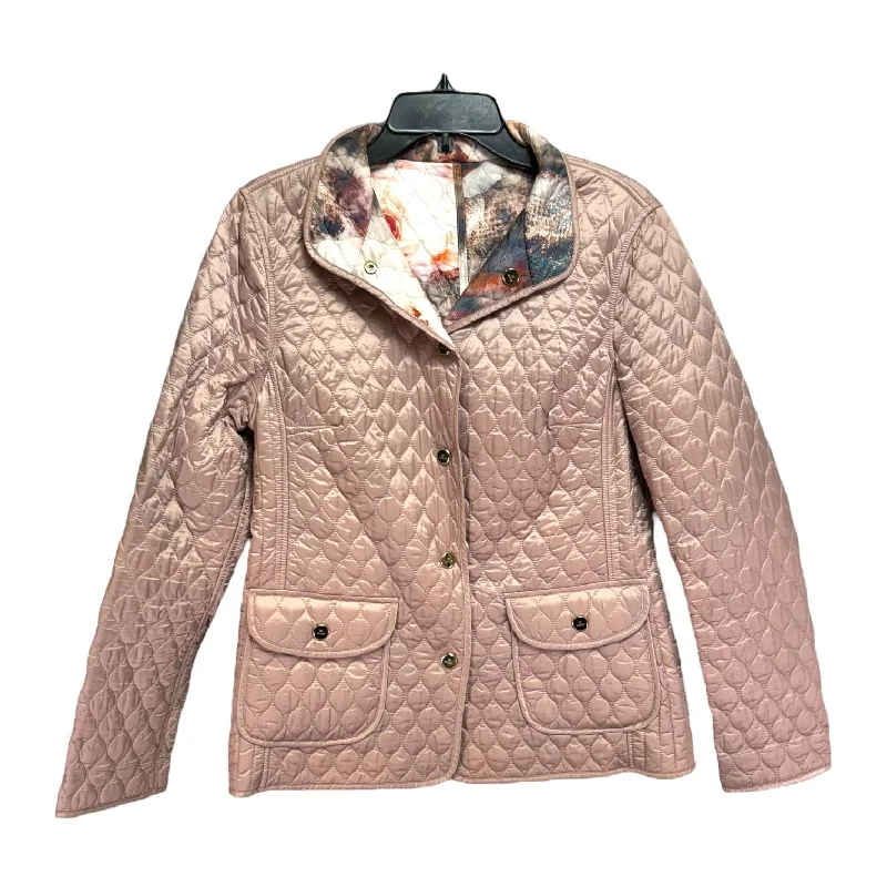 Stylish Men's Biker JacketsJacket Puffer & Quilted By Basler In Pink, Size: M
