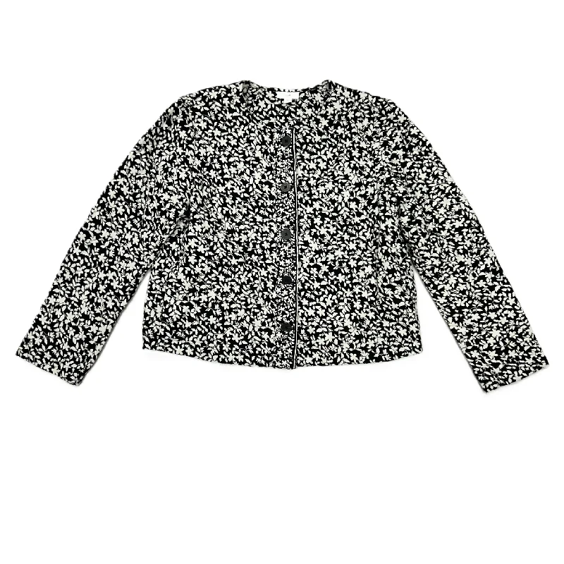 Men's Coats for AutumnJacket Puffer & Quilted By J. Jill In Black & White, Size: Mp