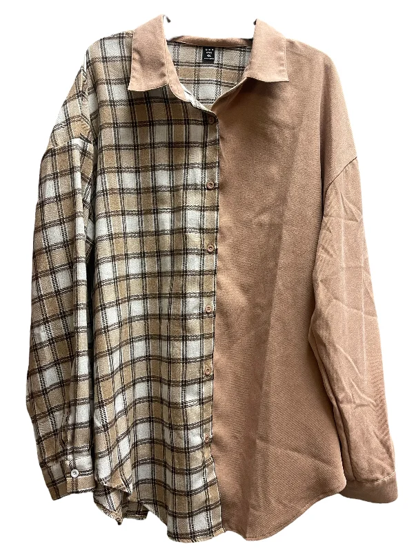 Classic Men's Trench CoatsJacket Shirt By Shein  Size: 4x