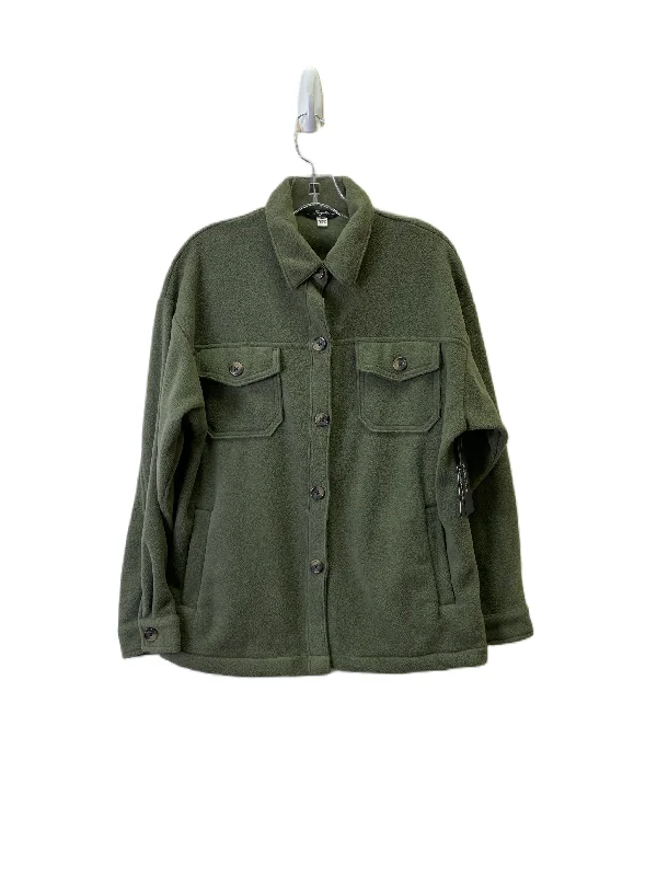 Men's Coats with Adjustable HemsJacket Shirt By supplies In Green, Size: M