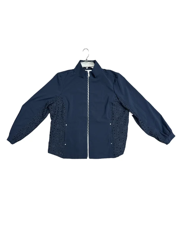 Men's Coats for WalkingNavy Jacket Windbreaker Chicos, Size Xl