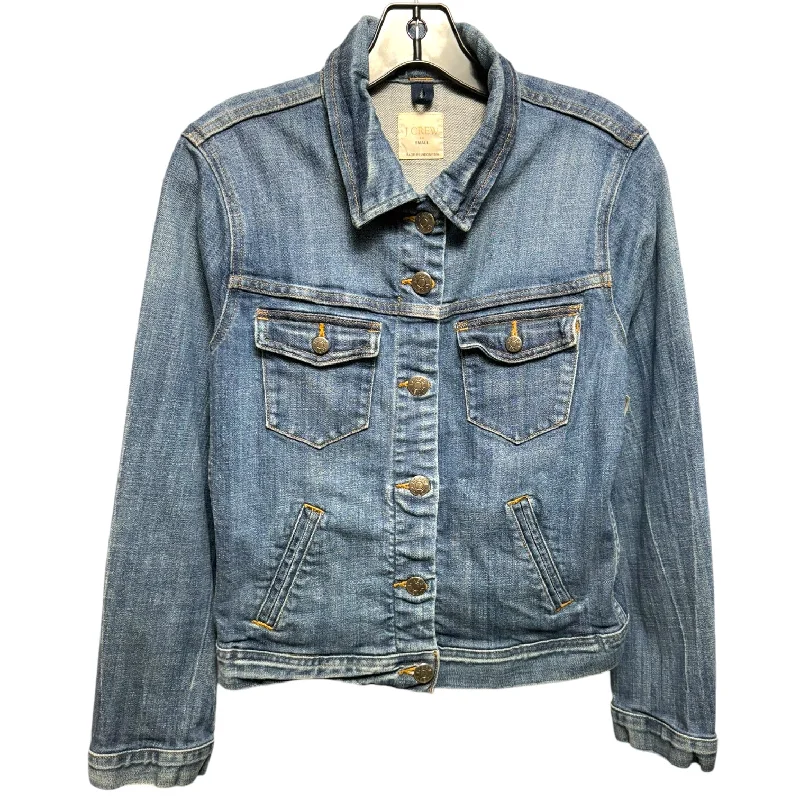 Men's Coats with Quick-Dry FabricNolita Distressed Stretch Medium Wash Jean Denim Jacket By J. Crew In Blue Denim, Size: S Men's Coats with Quick-Dry FabricNolita Distressed Stretch Medium Wash Jean Denim Jacket By J. Crew In Blue Denim, Size: S