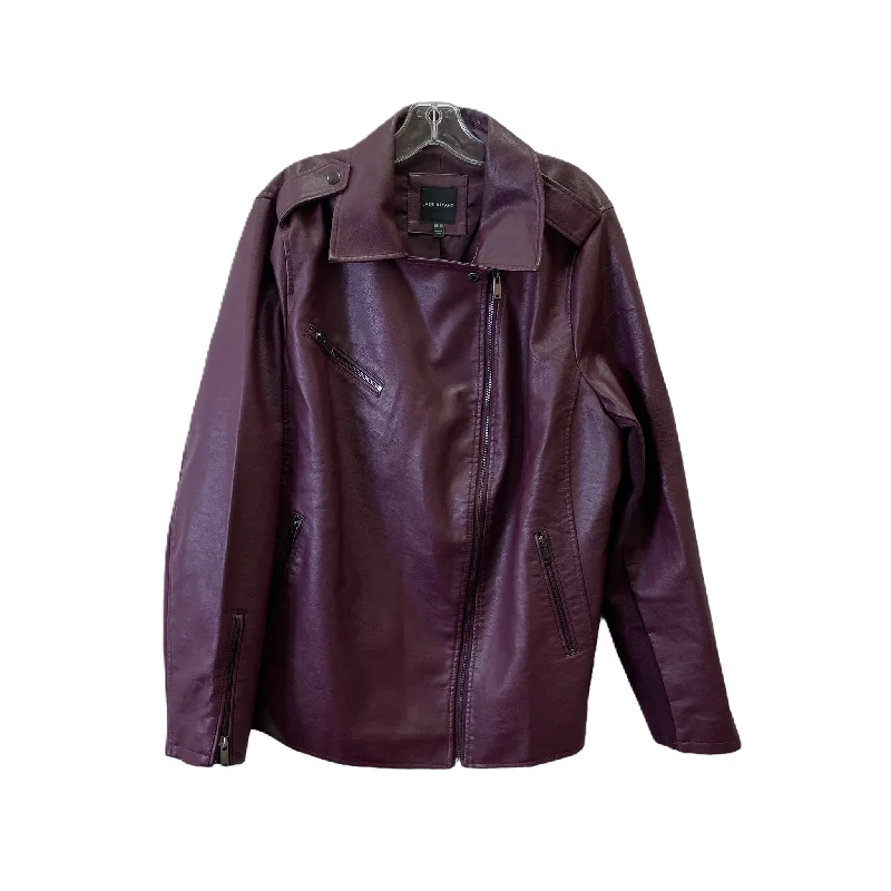 Men's Coats for City WearRed Jacket Moto By Lane Bryant, Size: 18