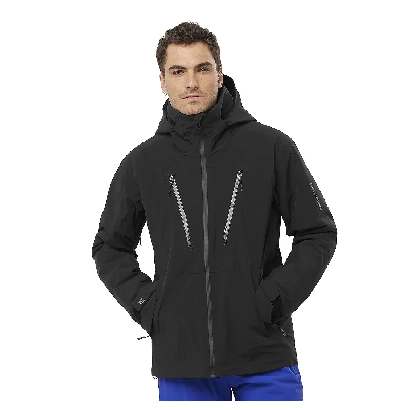 Cool Men's Pea CoatsSalomon Men's Brilliant Jacket 2025 Deep Black/North Atlantic