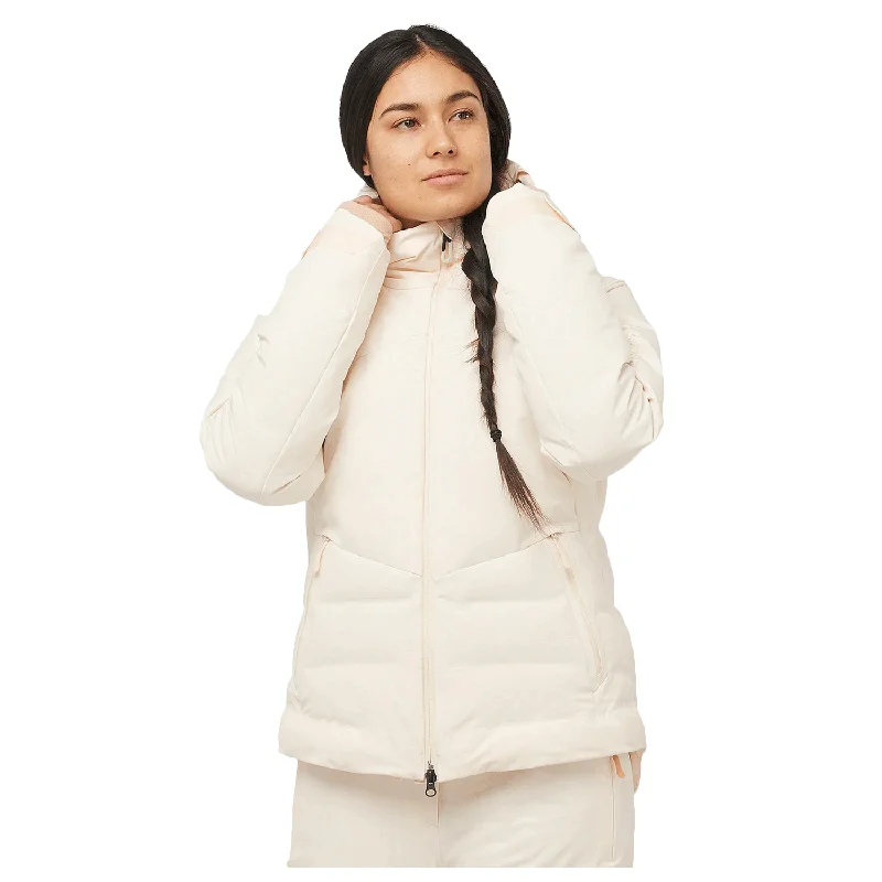 Men's Coats with PocketsSalomon Women's Alpenflow Down Jacket 2024 Vanilla Ice