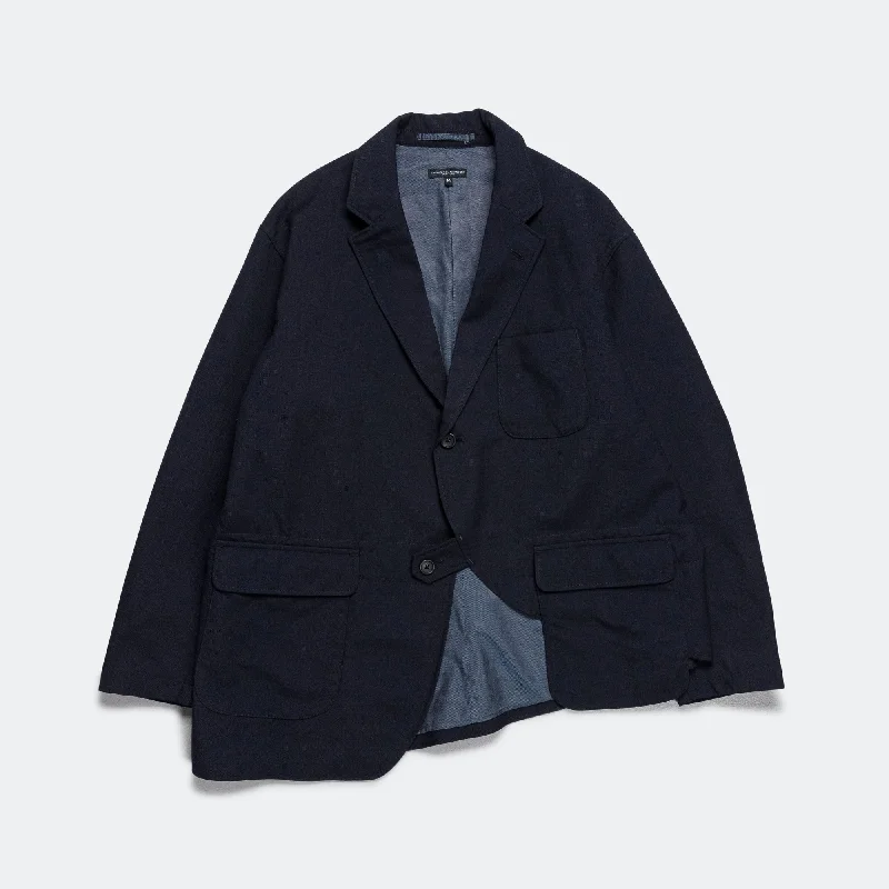 Men's Coats with Breathable FabricSlanted Jacket - Dk. Navy Wool Uniform Serge