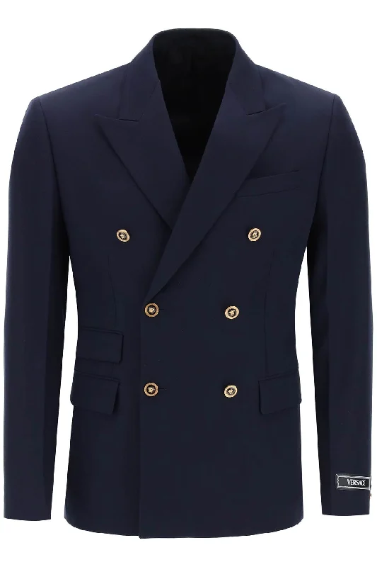 Men's Coats with Quick-Dry FabricVERSACE tailored jacket with medusa buttons