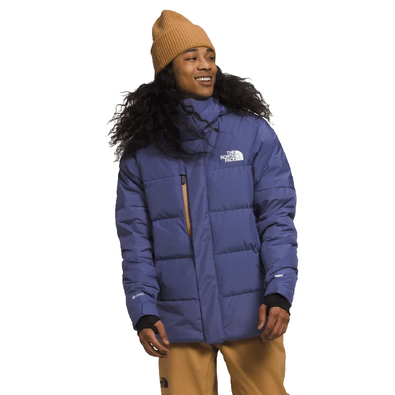 Men's Coats with Patchwork DesignsThe North Face Men's Corefire Down Windstopper Jacket 2024 Cave Blue
