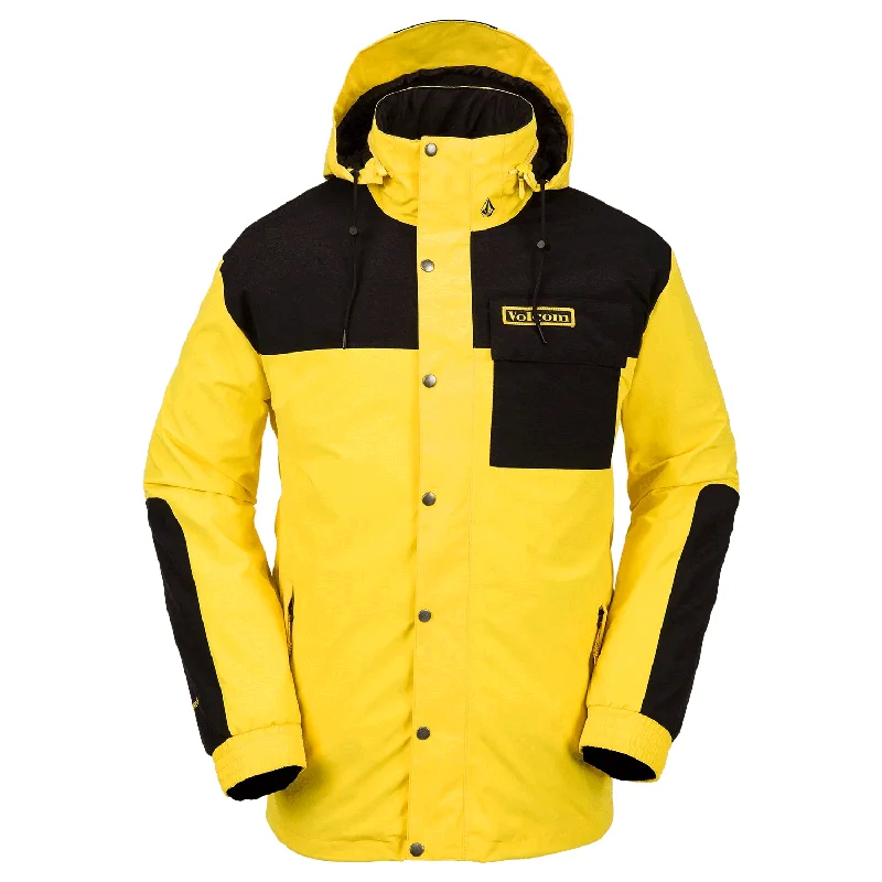 Men's Coats with Removable LiningsVolcom Men's Longo Gore-tex Jacket 2024 Bright Yellow