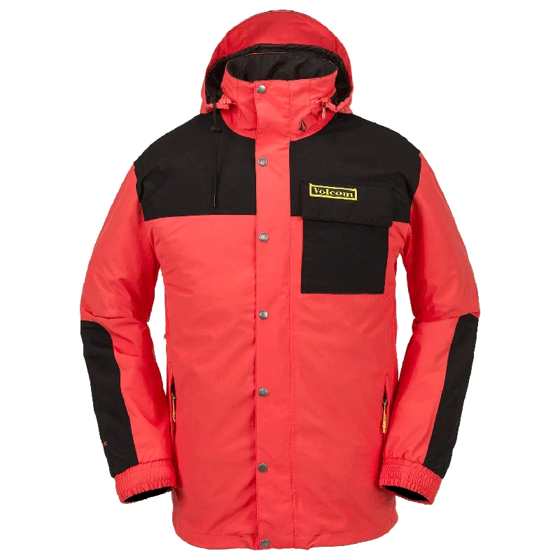 Men's Coats with Wind-Resistant FabricVolcom Men's Longo Gore-tex Jacket 2024 Orange