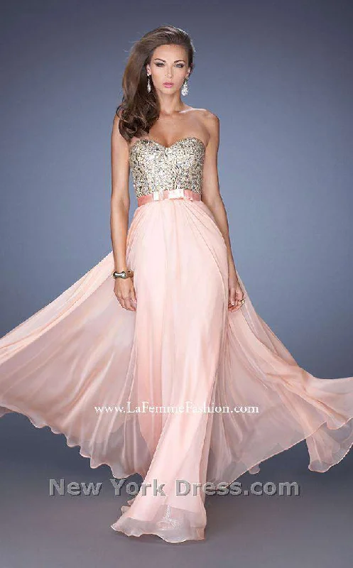 women's chiffon dressesLa Femme 19282CL Dress