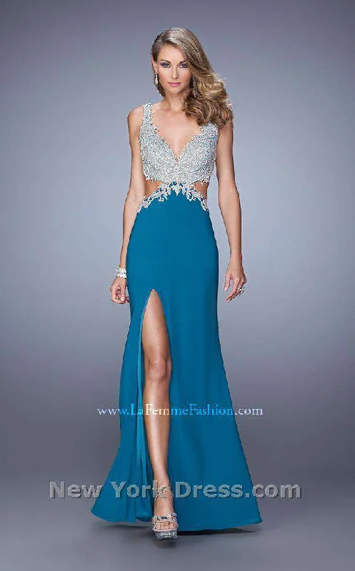women's bow dressesLa Femme 21281CL Dress