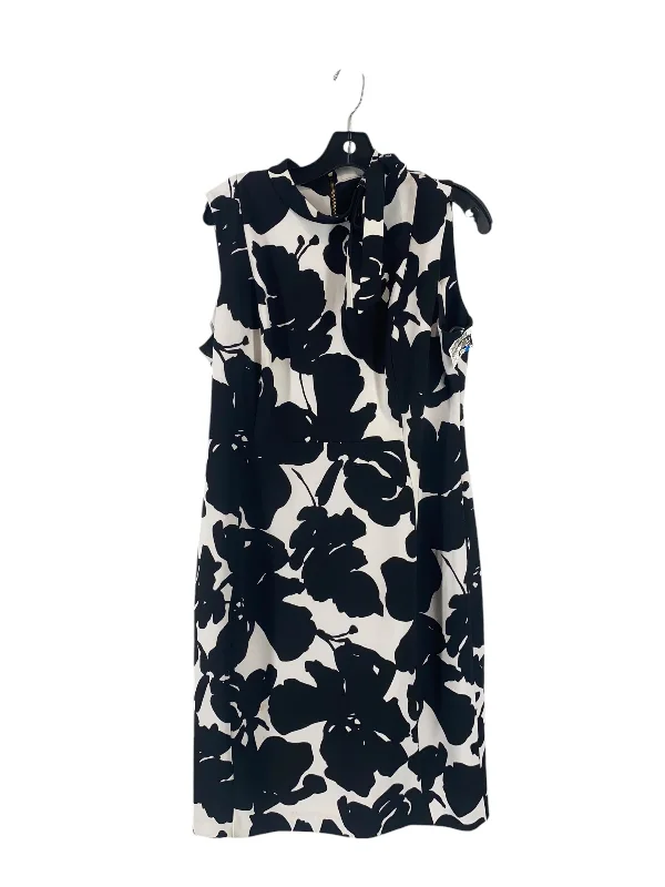 Custom DressDress Casual Short By Calvin Klein In Black & White, Size: 14
