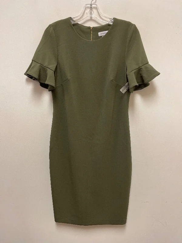 women's sleeveless dressesDress Casual Short By Calvin Klein In Green, Size: M