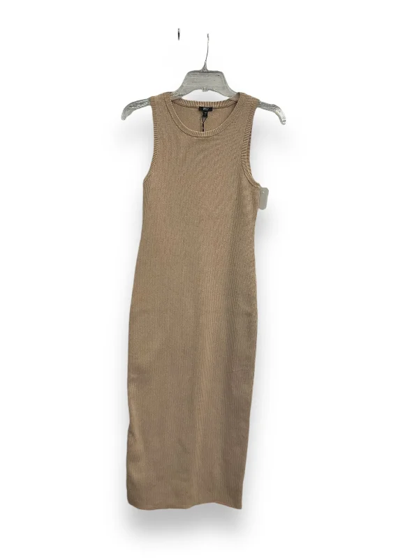 Peplum DressDress Sweater By Express In Brown, Size: S