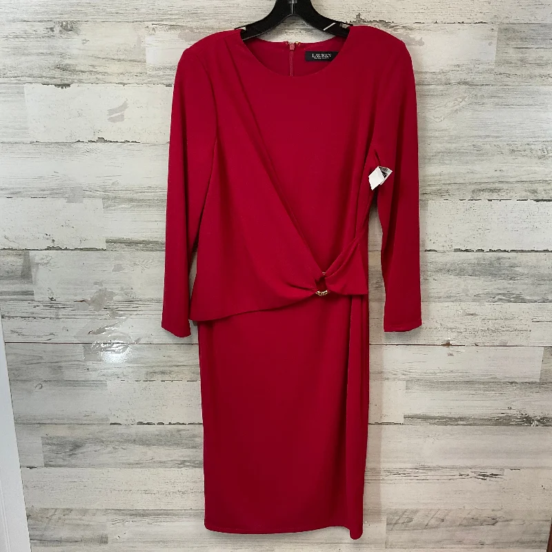 A-Line DressDress Work By Lauren By Ralph Lauren In Red, Size: S