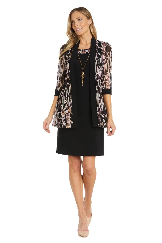 Nursing DressR&M Richards 1263P Short Printed Jacket Petite Dress