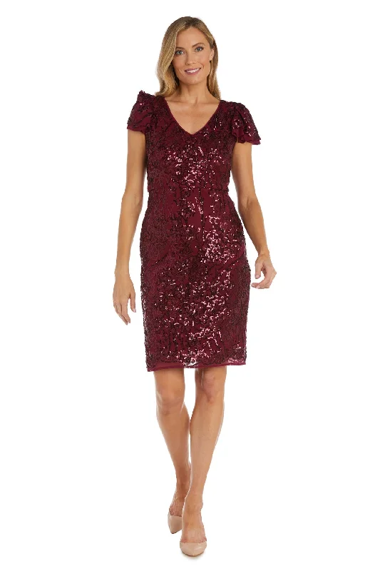 Retro DressR&M Richards 2784P Short Sequin Cocktail Petite Dress