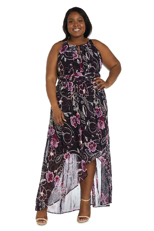 women's beach dressesR&M Richards 7958W High Low Formal Plus Size Dress